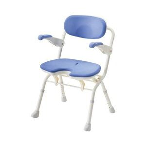 安寿 楽らく開閉シャワーベンチ U/【536-086 ブルー】×1組/業務用/新品/送料無料