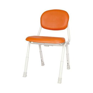 ユニプラス コンパクトシャワーチェア(スマートタイプ)/【BSU16 レッドオレンジ】×1組/業務用/新品/小物送料対象商品