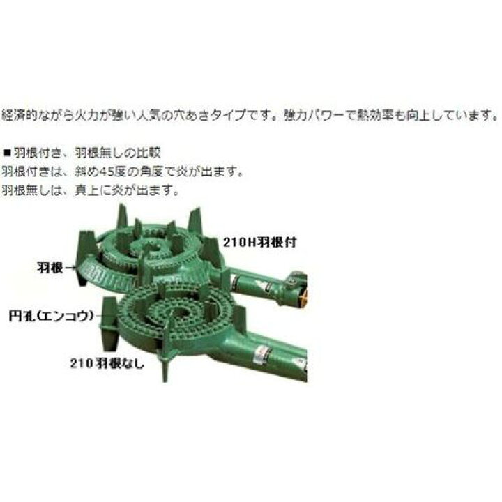 楽天市場】TS-210 【タチバナ】鋳物コンロ 二重 羽根なし 下枠付き 種 