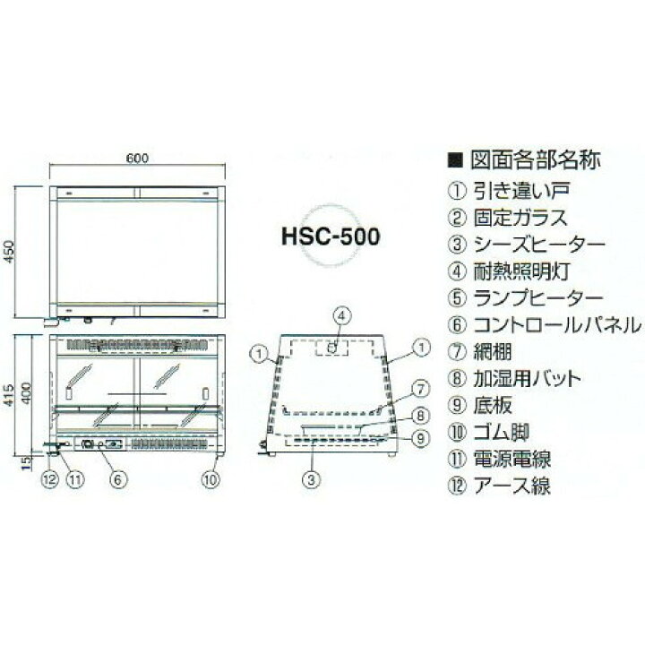 楽天市場】【業務用/新品】 ニチワ ホットショーケース 前後ガラス引き 