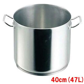 ステンレス寸胴鍋 三重底 3446 (蓋無) 40cm /業務用/送料無料/テンポス
