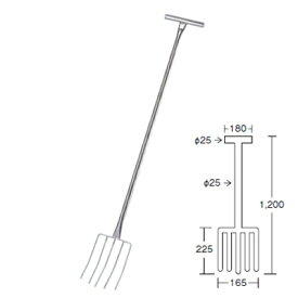 EBM 18-8 共柄 給食用 熊手フォーク/業務用/新品/小物送料対象商品