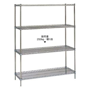 シェルフ 【サイドアップエレクターシェルフ LUシリーズ セット P1590 4段 LU1520】 LUシリーズ/ 1,518×613×高さ1,587 【送料別】