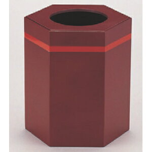 ダストボックス くず入れ茶乾漆ライン 幅235mm×奥行195mm×高さ251mm/業務用/新品