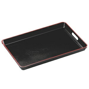 お盆 尺8寸木目脇取盆黒天朱 NS加工 /業務用/新品/小物送料対象商品