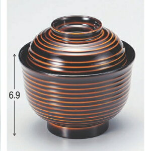 小吸椀 3.3寸美里荒筋椀漆調朱合春慶 高さ69 直径:100/業務用/新品/小物送料対象商品