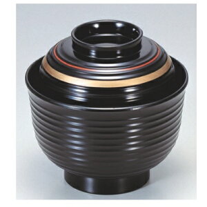 小吸椀 3.3寸美里荒筋吸椀朱金ライン 漆器/業務用/新品/小物送料対象商品