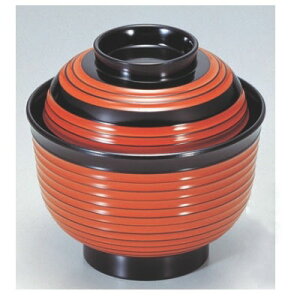 小吸椀 3.3寸美里荒筋吸椀朱根来ライン 漆器/業務用/新品/小物送料対象商品