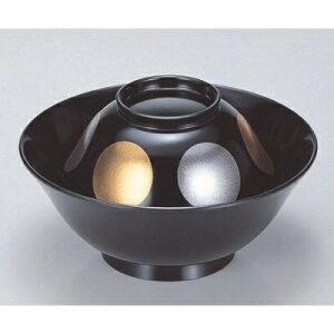 煮物椀 5寸彩多用椀黒日月 漆器 高さ64 直径:153/業務用/新品/小物送料対象商品