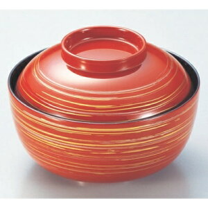 煮物椀 4寸きさらぎ椀朱かすり 漆器 高さ61 直径:126/業務用/新品/小物送料対象商品