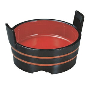 回転寿司皿 4寸両手桶 黒帯朱 高さ75 直径:120/業務用/新品/小物送料対象商品