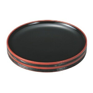 そば器 樽型そば皿朱帯黒(底板付)本体 /業務用/新品/小物送料対象商品