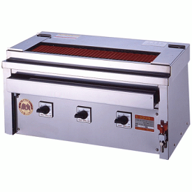 【業務用】 ヒゴグリラー 焼鳥大串 卓上式グリラー 三相200V 3P-209XC 幅760×奥行410×高さ390mm 【送料無料】