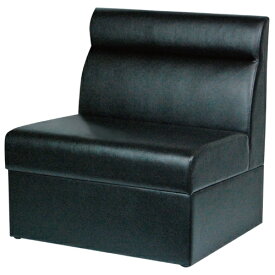 業務用椅子 テンポスオリジナル ボックスソファ W600 ブラックレザー 幅600×奥行600×高さ750(mm) 座面高さ：380(mm)【業務用/新品】【送料無料】