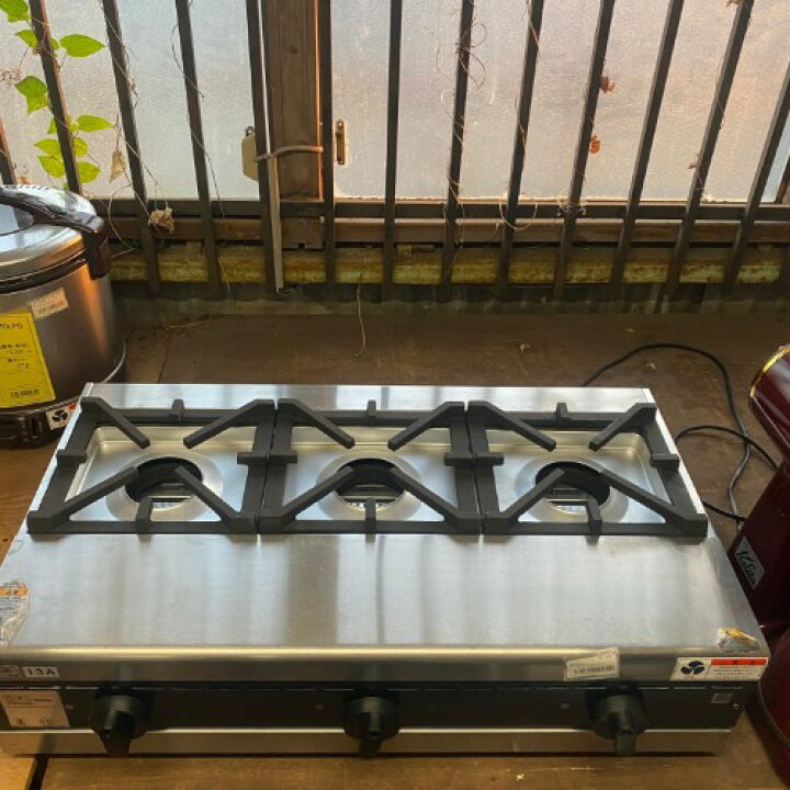 楽天市場】【中古】3口ガスコンロ タニコー TMS-TGD3 幅720×奥行400×高 