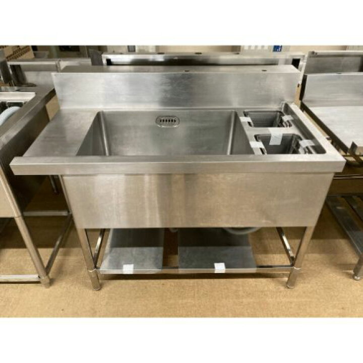 中古品 厨房用一槽シンク(蛇口二個付き)お売りします。
