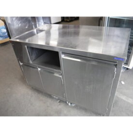 【中古】サーバー台(小型シンク付き) BGなし マルゼン 幅1260×奥行750×高さ850 【送料別途見積】【業務用】【飲食店 店舗 厨房機器 調理台 業務用調理台】