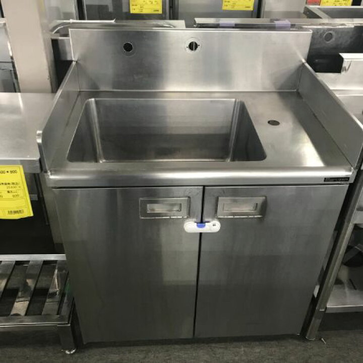楽天市場】【中古】一槽シンク 観音扉付き BGあり マルゼン 幅750×奥行 