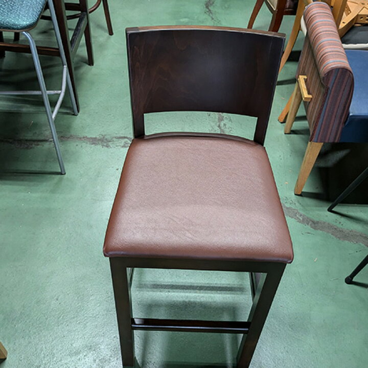楽天市場】【中古】洋風カウンターイス ブラウン 座ブラウンレザー 幅 