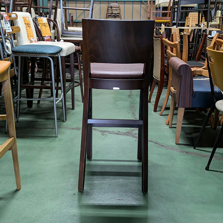 楽天市場】【中古】洋風カウンターイス ブラウン 座ブラウンレザー 幅 