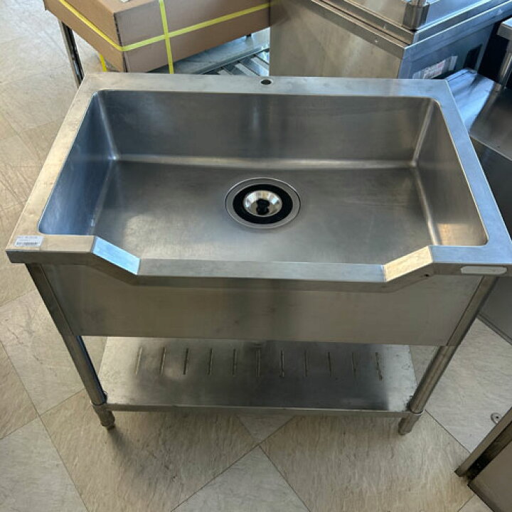 中古品 舟形シンク 幅900 奥行750 高さ800