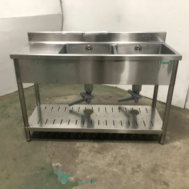 楽天市場】【中古】二槽シンク 台付き BGあり タニコー 幅1200×奥行450  