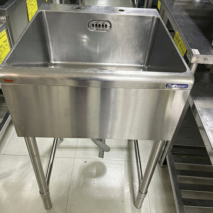 楽天市場】【中古】一槽シンク 三方枠 BGなし マルゼン 幅550×奥行600 