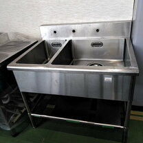 楽天市場】業務用二層シンク750×450×800の通販
