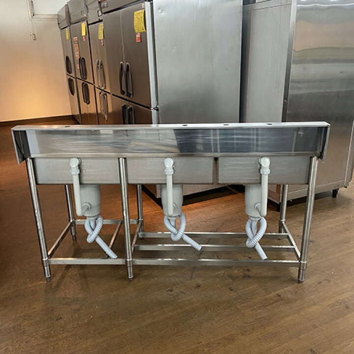 楽天市場】【中古】三槽シンク BGあり 幅1540×奥行600×高さ820 【送料 