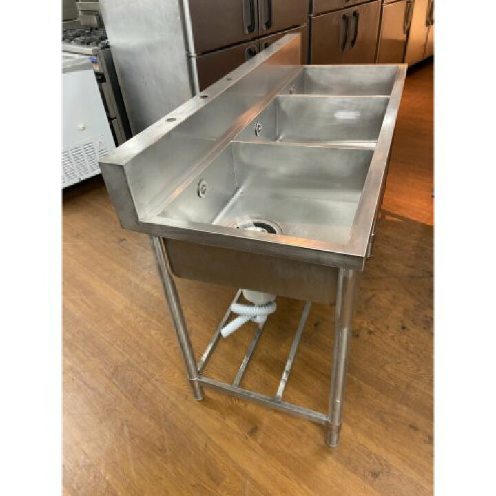 楽天市場】【中古】三槽シンク BGあり 幅1540×奥行600×高さ820 【送料 
