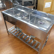 楽天市場】中古 業務用 二槽シンクw1200の通販
