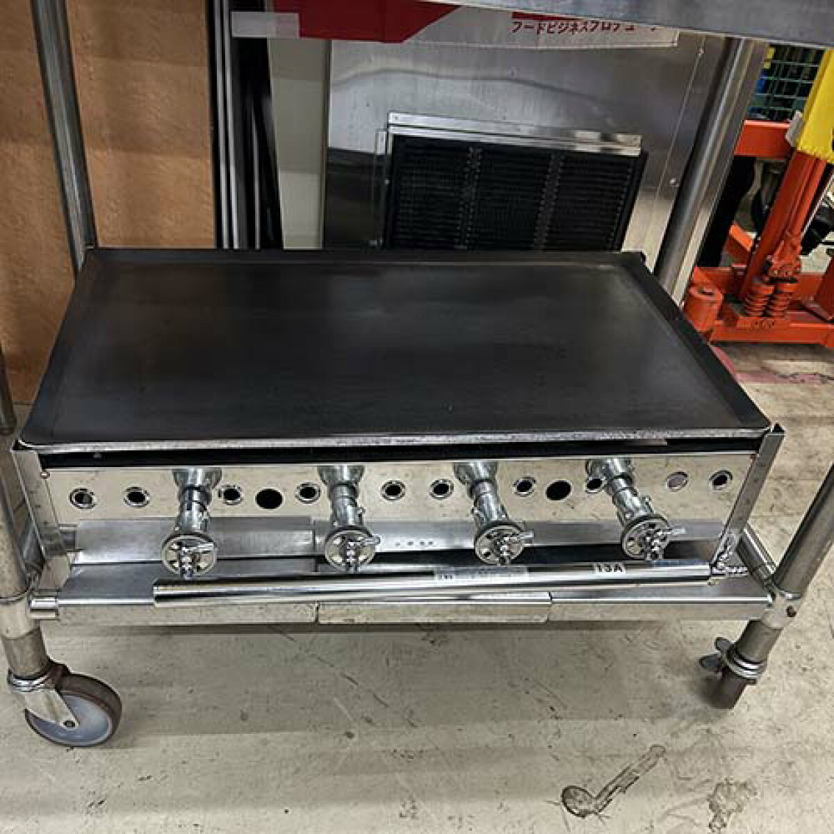 中古】ガスグリドル 伊東金属工業所 幅750×奥行600×高さ190