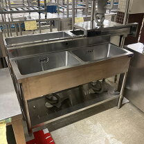 楽天市場】中古 業務用 二槽シンクw1200の通販