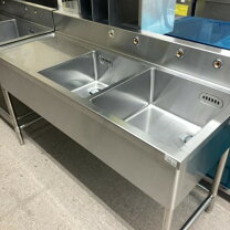 楽天市場】厨房機器 中古 2槽 シンク 1500の通販