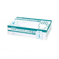 サラヤ プラスチック手袋E(粉なし)100枚入/ケース/L/業務用/新品/小物送料対象商品