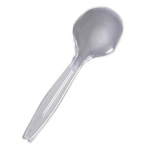 使い捨てスプーン・フォーク(1本袋入) 丸中スプーン(A)透明(100本入)/業務用/新品/小物送料対象商品/テンポス