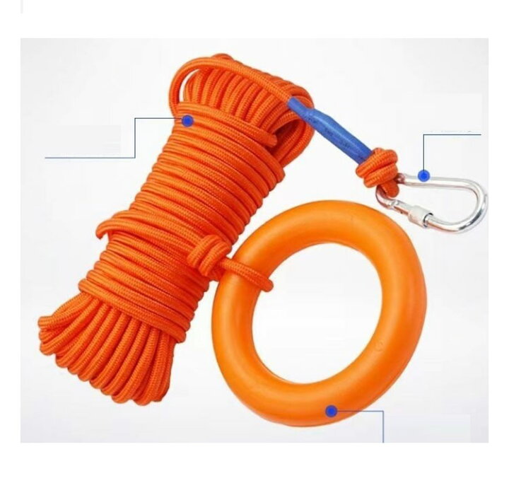 楽天市場】救命用ロープ 8mm 10m 20m 30m レスキューロープ リングつき 