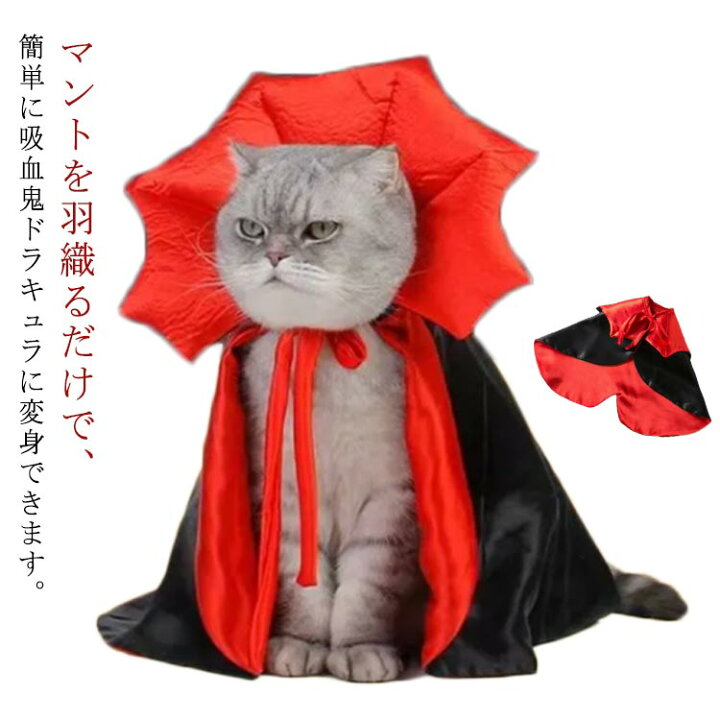 楽天市場】ハロウィン コスプレ 衣装 猫用 犬用 吸血鬼 ヴァンパイャ 