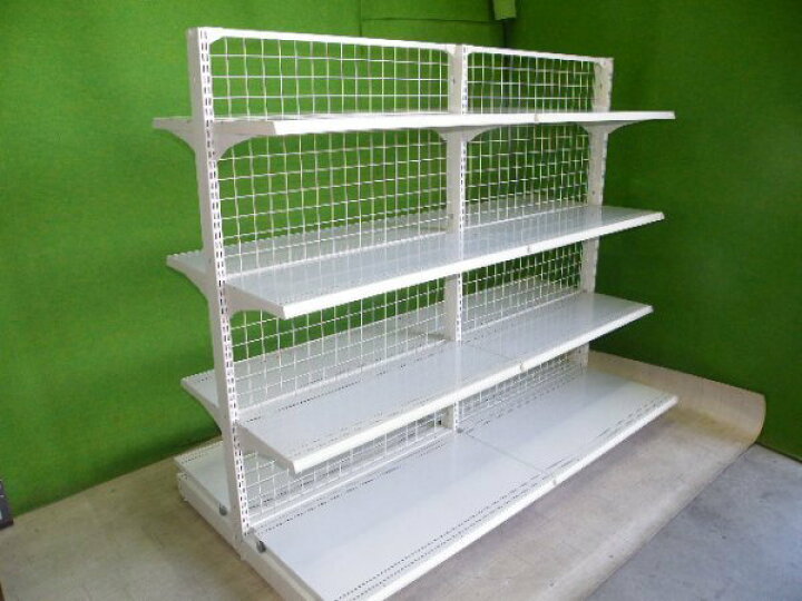 楽天市場】オカムラ製 H150cm×W90cm 2連結両面3段什器 背面ネット  