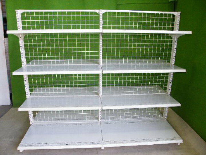 楽天市場】オカムラ製 H150cm×W90cm 2連結両面3段什器 背面ネット  