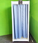 試着室　組立式 木製 フィッティングルーム W87cm　 (カーテン, 照明 付き) ■C-1026【中古】