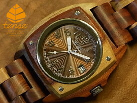 テンス 【tense】 日本公式ショップ 木製腕時計 メンズ ウォッチ ネオミリタリーモデル No.75 インレイドサンダルウッド ギフトにも隠れた人気を誇る 天然木の木目が美しい 軽量 木製 腕時計 【日本総輸入元のメンテナンス保証付】