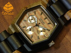 テンス 【tense】 日本公式ショップ 木製腕時計 メンズ ウオッチ ヘキサゴンモデル No.51 インレイドサンダルウッド 贈り物 にも隠れた人気を誇る 天然木の木目が美しい 軽量 木製 腕時計 【日本総輸入元のメンテナンス保証付】