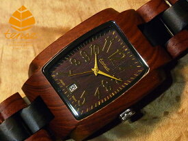 テンス 【tense】 日本公式ショップ 木製腕時計 メンズ ウォッチ トノー I モデル No.278 サンダルウッド & ダークサンダルウッド ギフトにも隠れた人気を誇る 天然木の木目が美しい 軽量 木製 腕時計 【日本総輸入元のメンテナンス保証付】