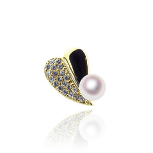 アコヤ真珠 ピンブローチ ハート 宇和島 真珠 ジュエリー・アクセサリー・Tensei Pearl 天成真珠(あこや パール 本真珠 フォーマル カジュアル 誕生日 結婚式 七五三 成人祝い 就職祝い 成