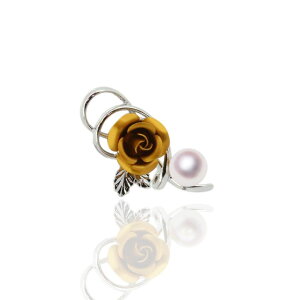 アコヤ真珠 ピンブローチ バラ 宇和島 真珠 ジュエリー・アクセサリー・Tensei Pearl 天成真珠(あこや パール 本真珠 フォーマル カジュアル 誕生日 結婚式 七五三 成人祝い 就職祝い 成人