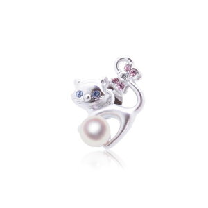 アコヤ真珠 ピンブローチ 猫 宇和島 真珠 ジュエリー・アクセサリー・Tensei Pearl 天成真珠(あこや パール 本真珠 フォーマル カジュアル 誕生日 結婚式 七五三 成人祝い 就職祝い 成人式