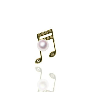 アコヤ真珠 ピンブローチ 音符 宇和島 真珠 ジュエリー・アクセサリー・Tensei Pearl 天成真珠(あこや パール 本真珠 フォーマル カジュアル 誕生日 結婚式 七五三 成人祝い 就職祝い 成人