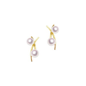 K18 4.0/4.5mm アコヤ真珠 デザインピアス 宇和島 真珠 ジュエリー・アクセサリー Tensei Pearl 天成真珠(あこや パール 本真珠 フォーマル カジュアル 誕生日 結婚式 七五三 成人祝い 就職祝い 成人