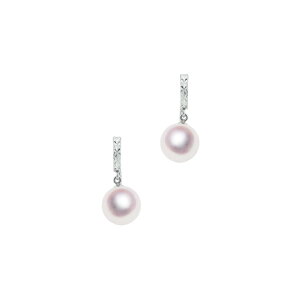K14WG 7.5mm アコヤ真珠 デザインイヤリング 宇和島 真珠 ジュエリー・アクセサリー Tensei Pearl 天成真珠(あこや パール 本真珠 フォーマル カジュアル 誕生日 結婚式 七五三 成人祝い 就職祝い